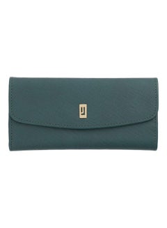 Buy Forget Me Not Genuine Leather Wallet Green Gold in UAE