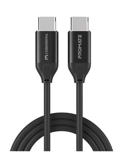 Buy Ultra-Fast Thunderbolt 3 Type- C Sync And Charge Cable With 100W Power Delivery Black in UAE