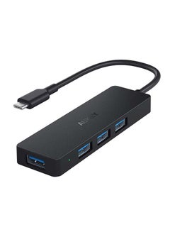 اشتري موزع يونيتي سليم C 4 في 1 ب4 منافذ USB 3.0 Type-C أسود في الامارات