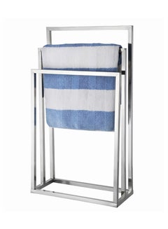 Buy Stainless Steel Towel Rack 3 Tier Multipurpose Uses Home Bathroom and Closet Organizer Silver 45 x 20 x 80cm in Saudi Arabia