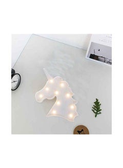 Buy 10 Pieces LED Unicorn Head Model Night Light White 30x23.5x3cm in UAE