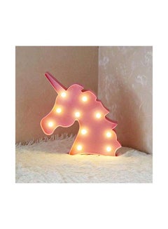 Buy 10 Pieces LED Unicorn Head Model Night Light Pink 30x23.5x3cm in UAE