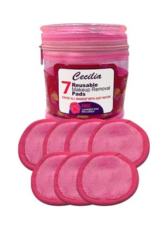 Buy 7-Pads Grapefruit Reusable Makeup Remover Pink in Saudi Arabia