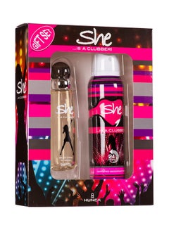 Buy Is A Clubber Perfume EDT And Deodorant Gift Set  For Women 50+150ml in Saudi Arabia