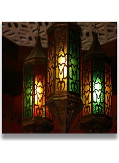 اشتري لوحة فنية بتصميم رمضان كريم متعدد الألوان 30x30سم في الامارات