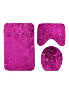 Buy 3-Piece Printed Mat Set Pink One Size in Saudi Arabia