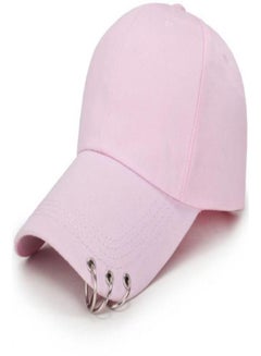 Buy Ring Detail Baseball Cap Pink in UAE