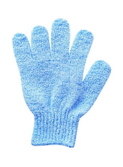 Buy 2-Piece Bath Scrub Gloves Set Blue 20x4x5cm in Egypt