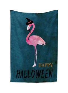 Buy Pink Flamingo Watercolor Beach Towel Blue/Pink/Black in Saudi Arabia