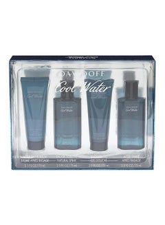 Buy Water 4 Pieces Colognes Set For Men EDT Spray 75 , Aftershave Balm 75 , Shower Gel 75 , After Shave 75ml in UAE