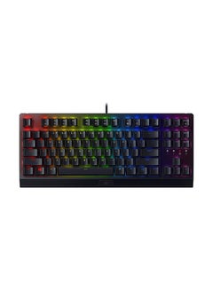 Buy BlackWidow V3 Tenkeyless Mechanical Gaming Keyboard - Mechanical Switches, Chroma RGB Lighting, Compact Form Factor, Programmable Macro Functionality, USB Passthrough, Green Switches - Classic Black in Saudi Arabia