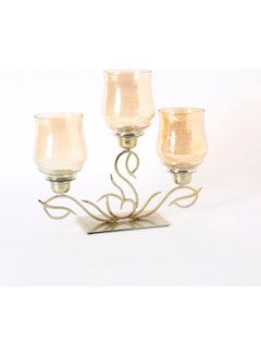 Buy Ahana 3-Arc Metal Candle Holder Gold 35.5x13x46cm in Saudi Arabia