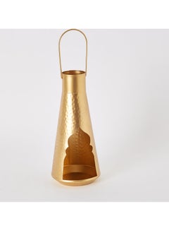 Buy Allure Metal Jharokha Candle Holder Gold 30cm in Saudi Arabia