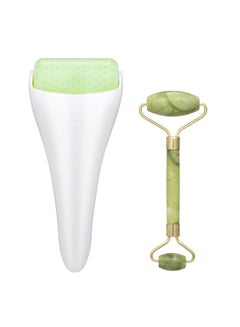Buy Ice Jade Roller Face Massager Whie/Green 19.7cm in Egypt