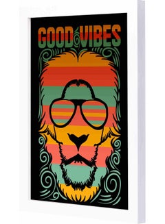 Buy Good Vibes Themed Painting With Frame Multicolour 23x33cm in Saudi Arabia