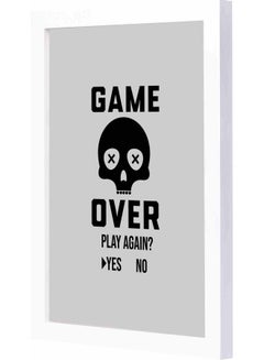 اشتري لوحة فنية بإطار بطبعة عبارة "Game Over" رمادي/أسود في السعودية