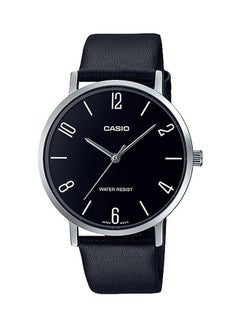 Buy Men's Leather BAnd Analog Watch MTP-VT01L-1B2 - 40 mm - Black in UAE