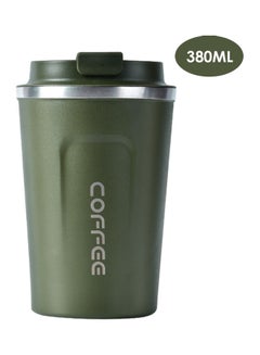 Buy Stainless Steel Insulated Thermal Coffee Mug Green in Egypt