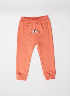 Buy Baby Bear Patch Sweatpants Apricot Brandy in UAE