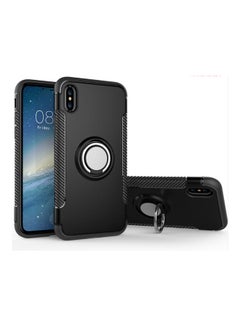 Buy Protective Case Cover With Rotating Ring For Apple iPhone XS Max Black/Silver in Saudi Arabia