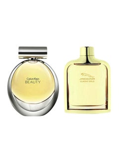 Buy Beauty And Jaguar Classic Gold Body Spray Gift Set EDP 100, EDT 100ml in UAE