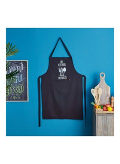 Buy Zest My Kitchen Printed Apron Black 40 x 60cm in Saudi Arabia