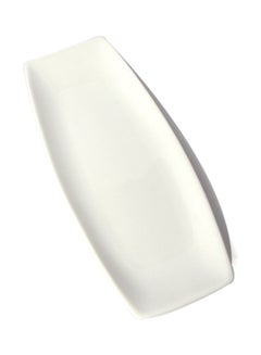 Buy Porcelain Serving Flat Rectangle Plate White 22cm in Saudi Arabia