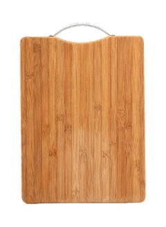Buy Wooden Meat And Fruit Cutting Board With Hanger Brown 40x30cm in Saudi Arabia