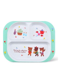 Buy Melamine Baby Plate 25.6X18.8X2 in UAE