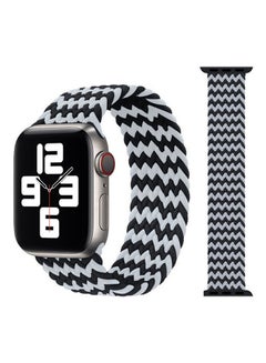 Buy Replacement  Braided Solo Loop Apple Watch Band for 45/44/42 mm Medium Black/White in Egypt