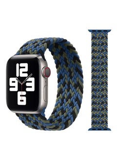 Buy Replacement  Braided Solo Loop Apple Watch Band for 41/40/38 mm Medium Blue Camouflage in Saudi Arabia