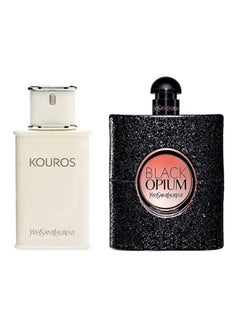 Buy Black Opium And Kouros Gift Set EDP 90 Ml, EDT 100ml in UAE