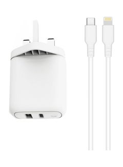 Buy Type-C To Lightning Cable 3.0 Charger White in Saudi Arabia