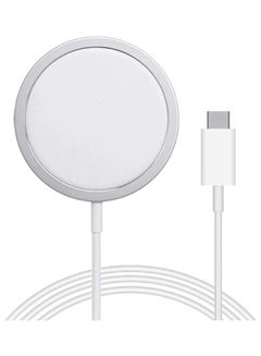 Buy Magnetic Wireless Charger White in UAE