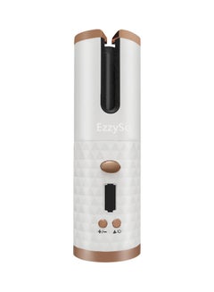 Buy Rechargeable Hair Curler White/Brown in Saudi Arabia