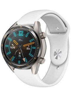 Buy Silicone Replacement Band For Huawei Watch GT2 Pro White in Saudi Arabia