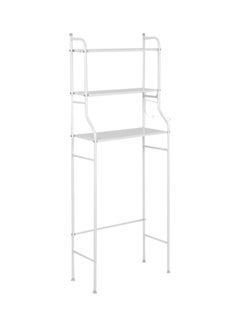 Buy 3-Layer Metal Storage Rack White 68x25x152cm in UAE