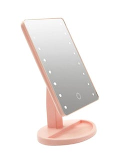 Buy LED Makeup Mirror Pink 29x18x8cm in Saudi Arabia