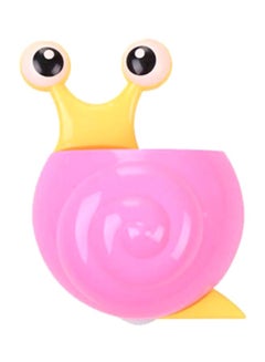 Buy Cute Cartoon Sucker Hook Toothbrush Holder Pink/Yellow 1x1x1centimeter in UAE