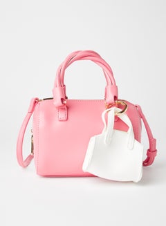 Buy Women's Classic Twisted Strap Detail Satchel Pink in UAE