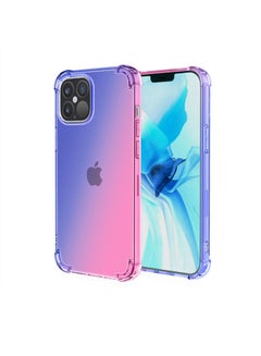 Buy Protective Case Cover for Apple iPhone 12 Pink/Blue in Saudi Arabia