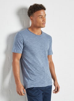 Buy Round Neck T-Shirt Blue in UAE