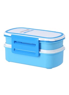 Buy Airtight Lunch Box with 2 Layer Blue 1.4Liters in Saudi Arabia