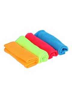 Buy 4-Piece Hand Towel Set Pink/Green/Blue 30x30cm in Saudi Arabia