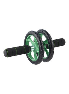 Buy Anti Skid Double Wheel Total Body AB Roller Exerciser for Abdominal Stomach Exercise Training for Unisex - Black * Green in Egypt