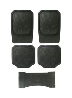 Buy Car Floor Mats, Heavy Duty Front & Rear Rubber Cargo Mats Anti-Slip, Full Set Trimmable Contour Liners Universal Fit Car Protector Mats- 5PCS in Egypt