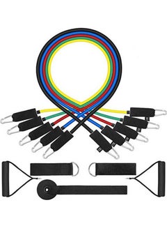 Buy 11PC Resistance Bands Set,10lbs to 50lbs Workout Bands - with Door Anchor Handles and Ankle Straps - Stackable Up in Egypt