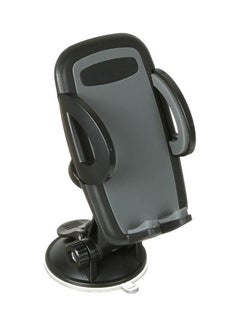 اشتري Car Phone Holder JS-035 2in1 for Dashboard/Windshield with 360° Rotation, Arms Height adjustable Stable fits all smartphones - Black Black and Grey في مصر