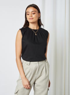 Buy Shoulder Pad Detailed Top Black in Egypt