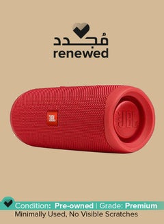 Buy Renewed - Flip 5 Portable Waterproof Speaker Red in Saudi Arabia